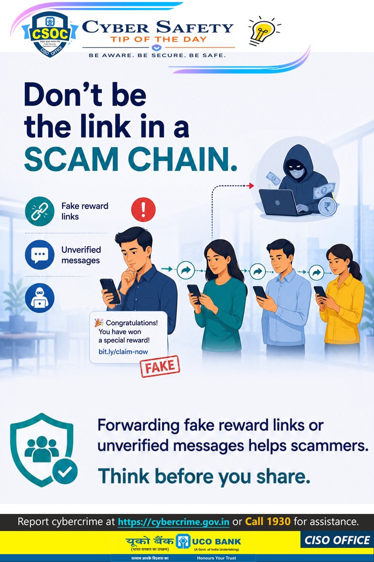 Warning against unsolicited job offers claiming to be from a bank.